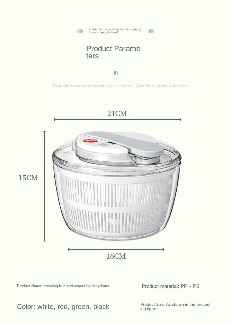 3L Multifunctional Salad Spinner & Vegetable Washer