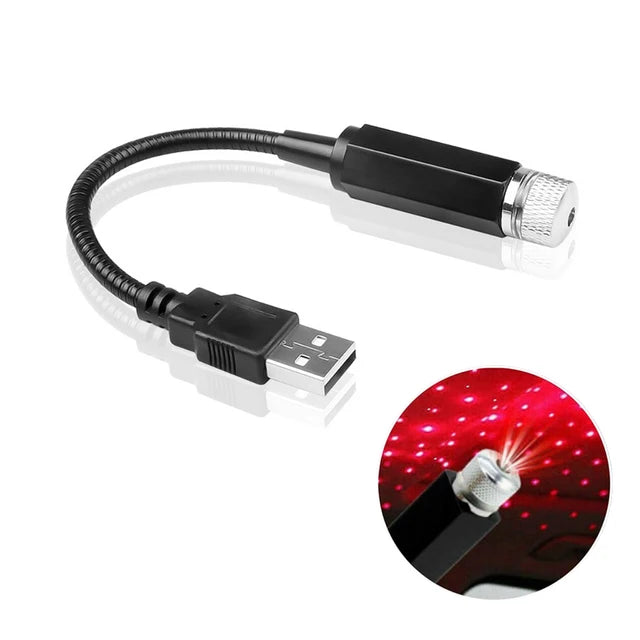Mini LED Car Roof Star Light Projector USB Galaxy Atmosphere Lamp