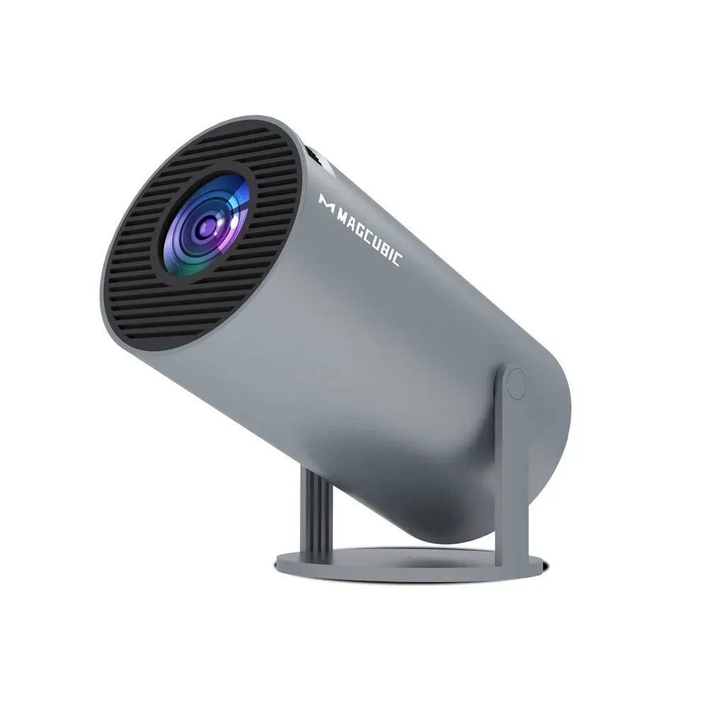 Magcubic HY300 Pro – compact projector with Android 14, 8K support, WiFi 6, and Bluetooth 5.4. Perfect for home cinema and outdoor use