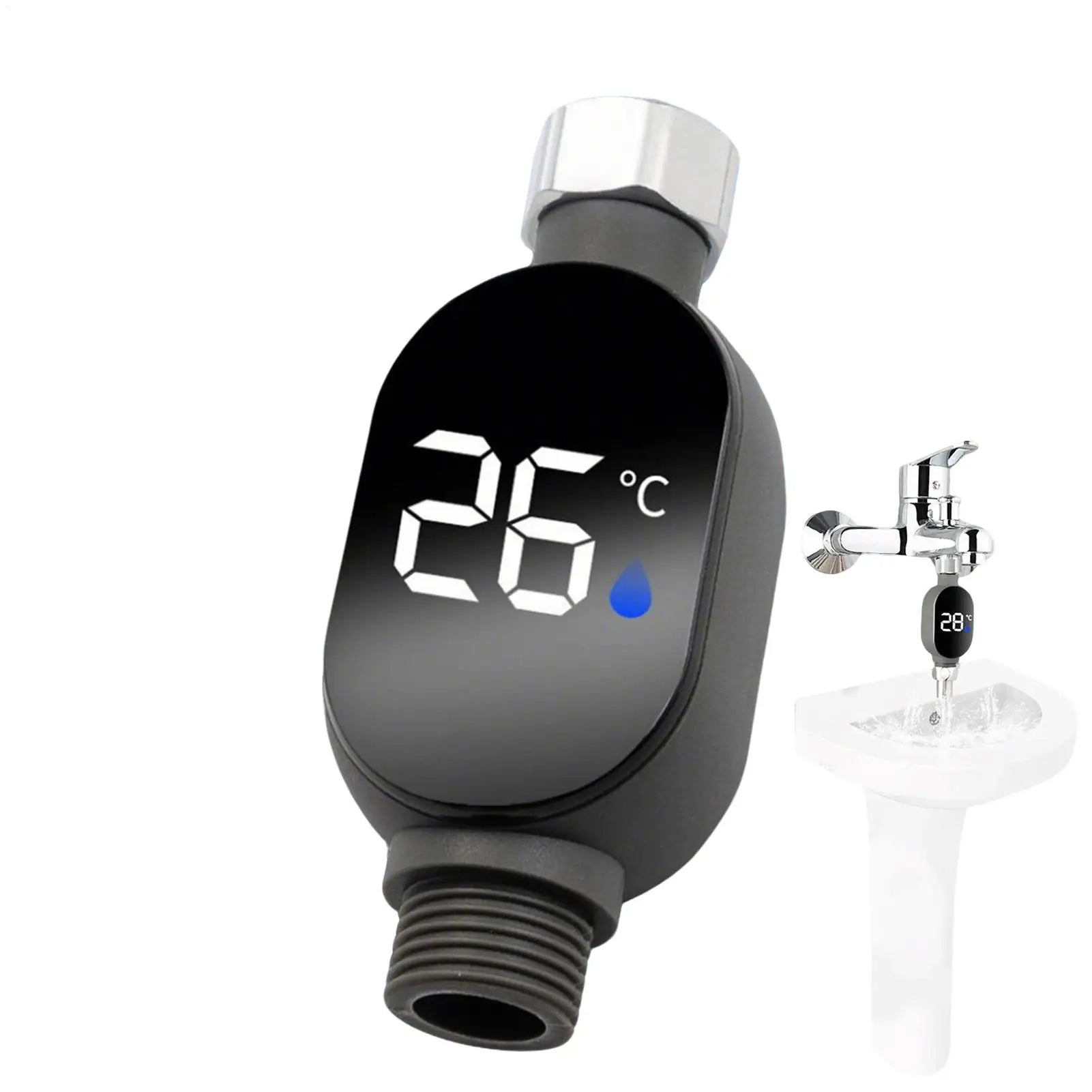 LED Digital Shower Temperature Gauge – Waterproof & Safe