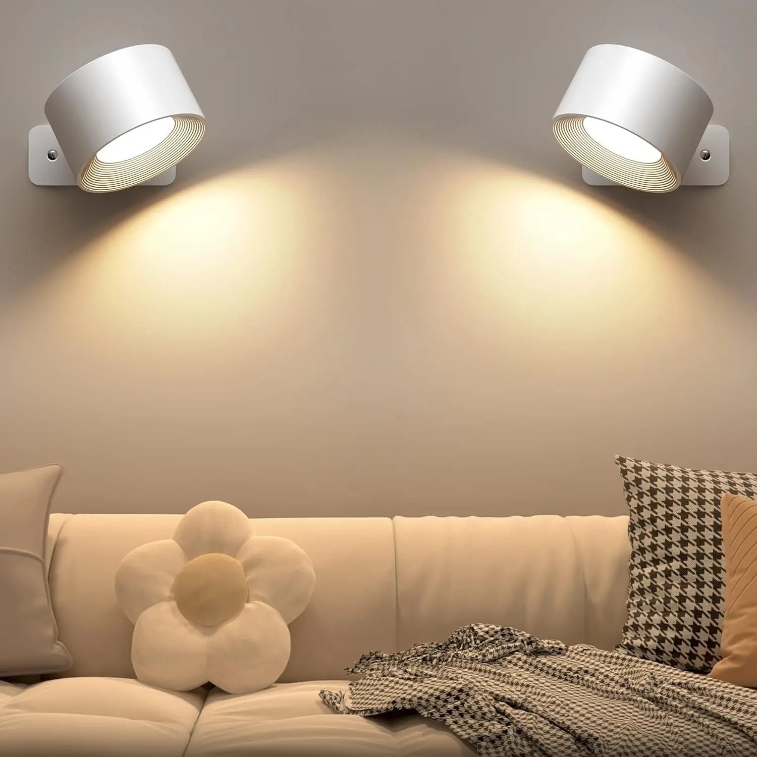 LED Rechargeable Wall Lamp 360° Adjustable Modern Indoor Light