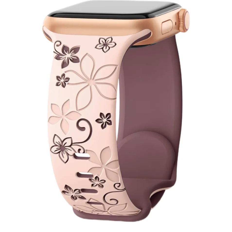Apple Watch Engraved Silicone Band (40–49mm)