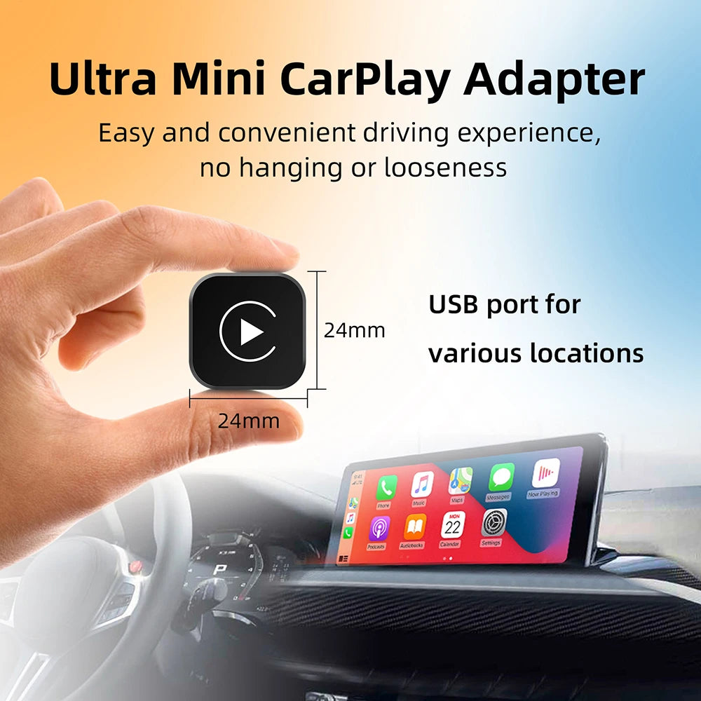 2-in-1 Wireless CarPlay & Android Auto AI Smart Adapter (for Wired CarPlay Cars)