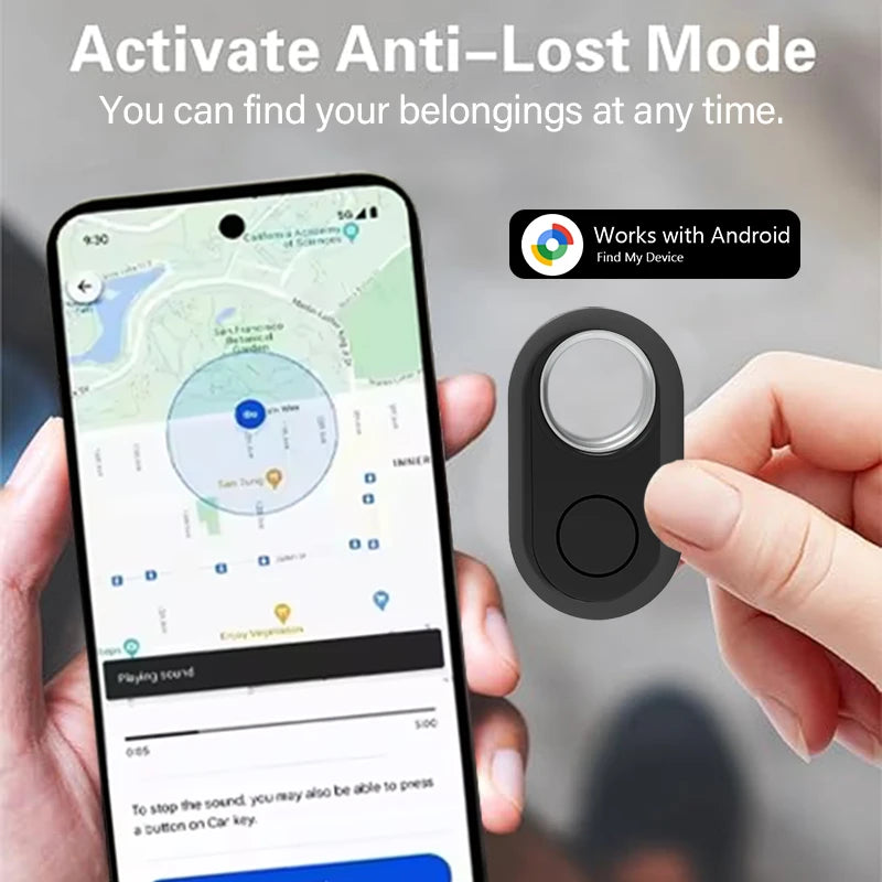 Bluetooth GPS Tracker for Samsung & Android – Works with Google Find My, Anti-Lost Smart Tag Locator