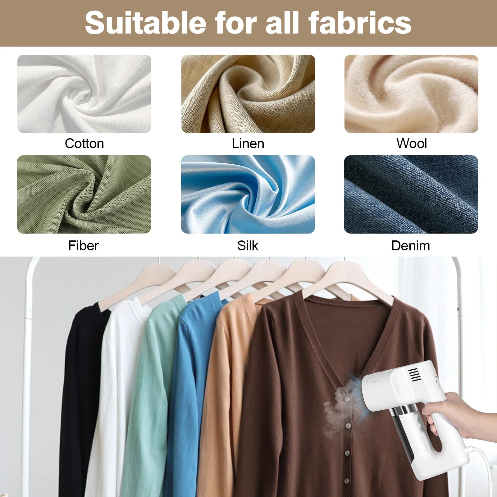 1200W Handheld High-Pressure Steam Iron (3500Pa, 108ml)