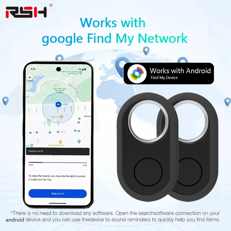 Bluetooth GPS Tracker for Samsung & Android – Works with Google Find My, Anti-Lost Smart Tag Locator