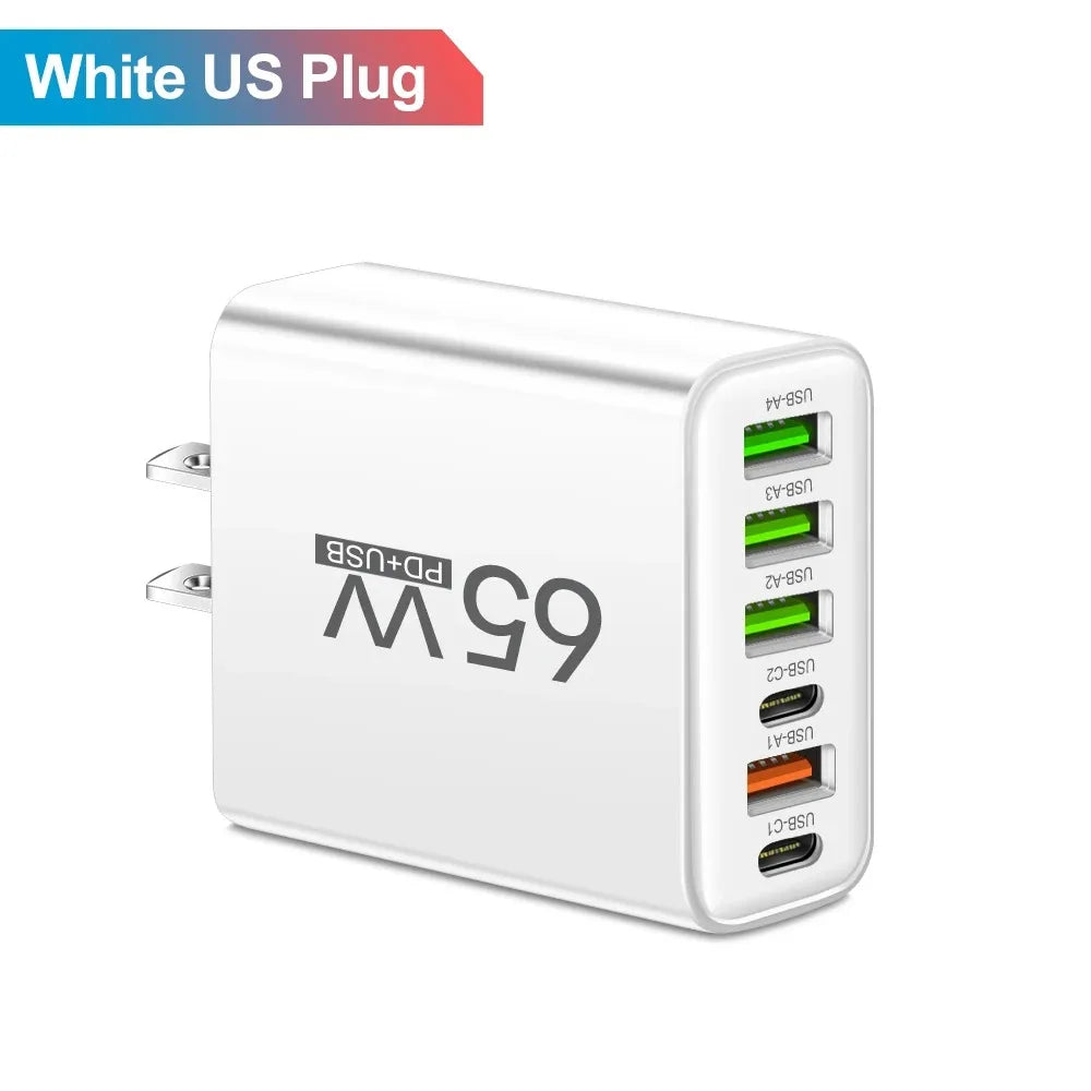 65W Multi-Port USB-C Fast Charger (EU/US)