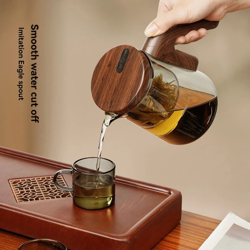 Magnetic Glass Teapot with Infuser – Elegant Smart Tea Maker for Perfect Brewing 🍵✨