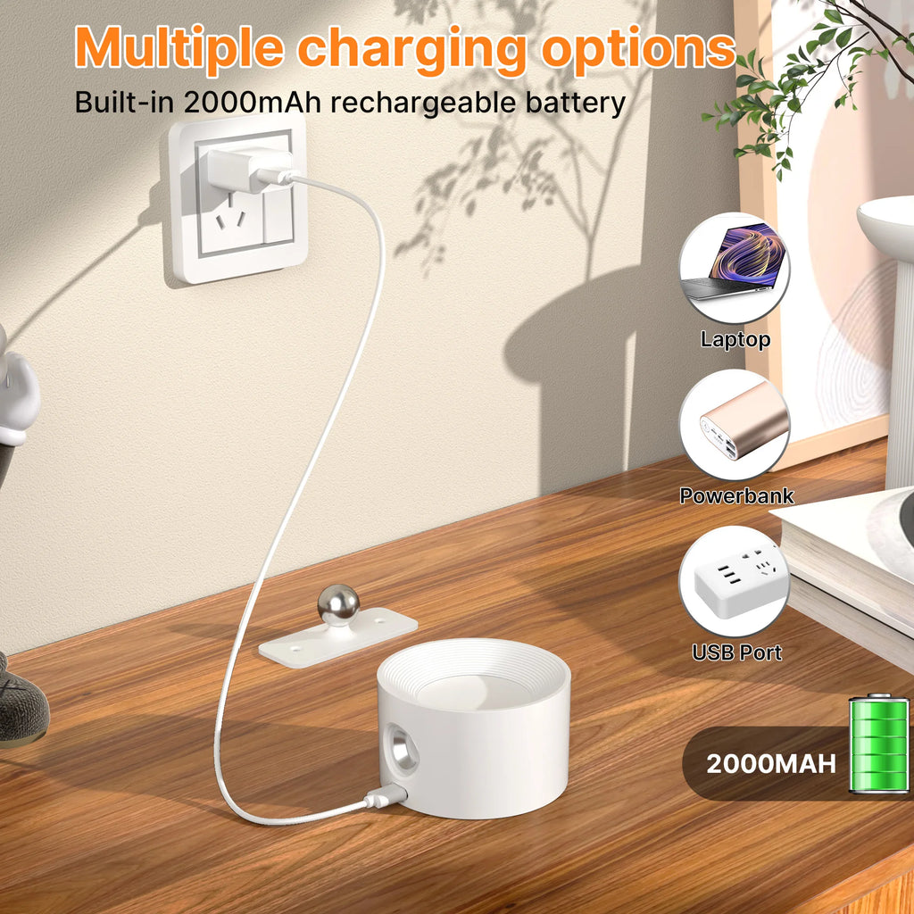 LED Rechargeable Wall Lamp 360° Adjustable Modern Indoor Light