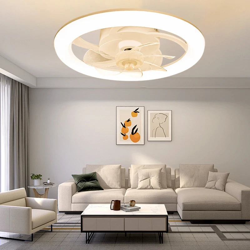 Ceiling Fan Light – Modern LED, Remote Control, Bedroom/Living Room Use