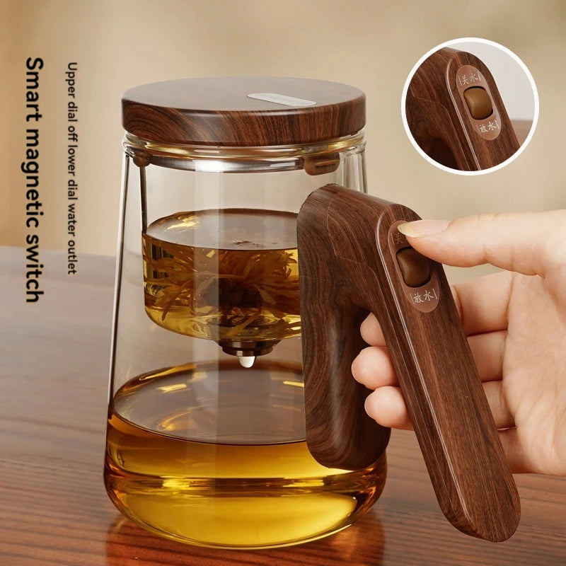 Magnetic Glass Teapot with Infuser – Elegant Smart Tea Maker for Perfect Brewing 🍵✨