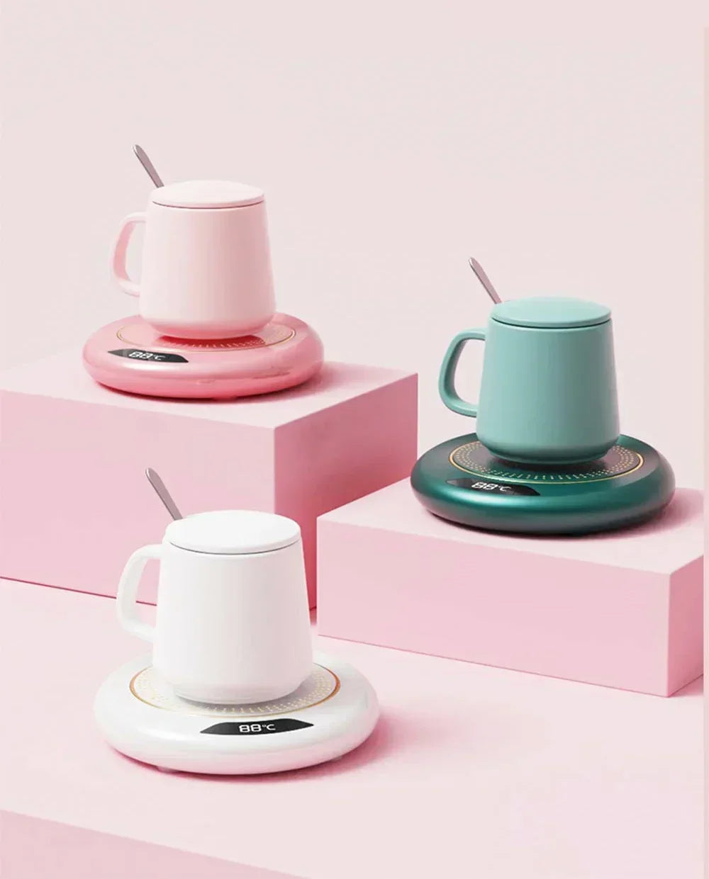 Smart Heated Mug Coaster with 3 Temperature Levels