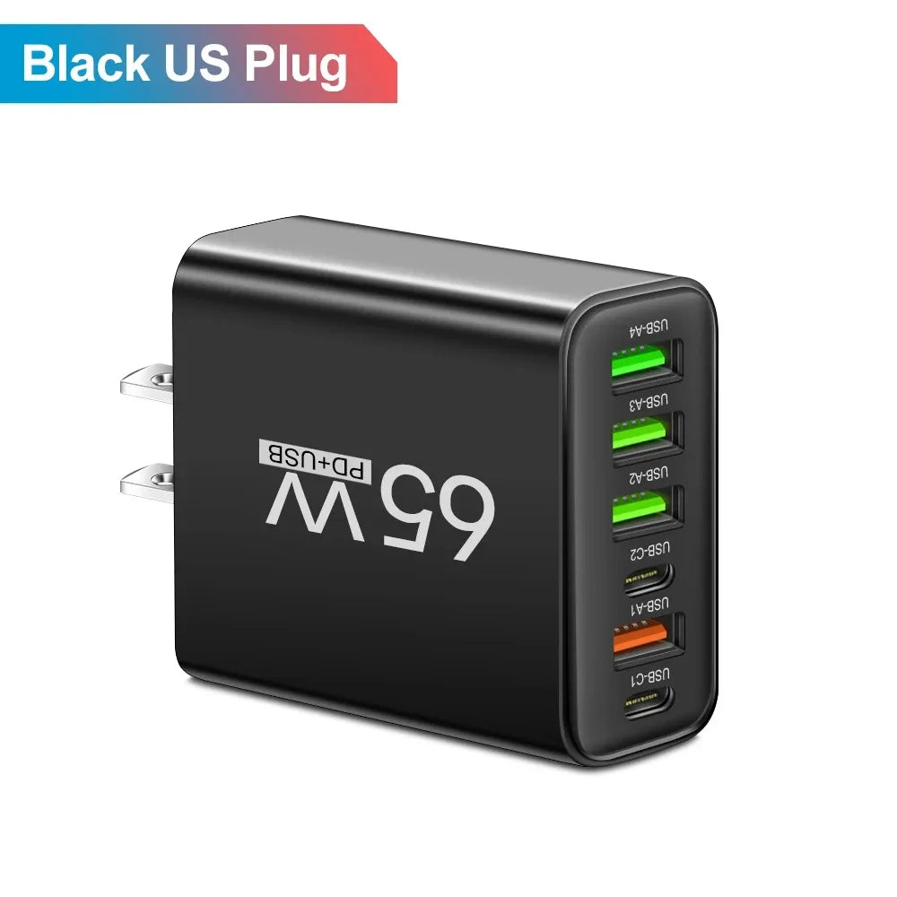 65W Multi-Port USB-C Fast Charger (EU/US)