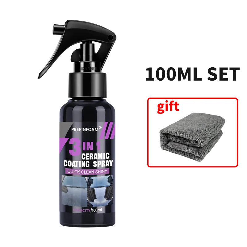3-in-1 Car Ceramic Nano Coating  Hydrophobic Paint Polish & Protection