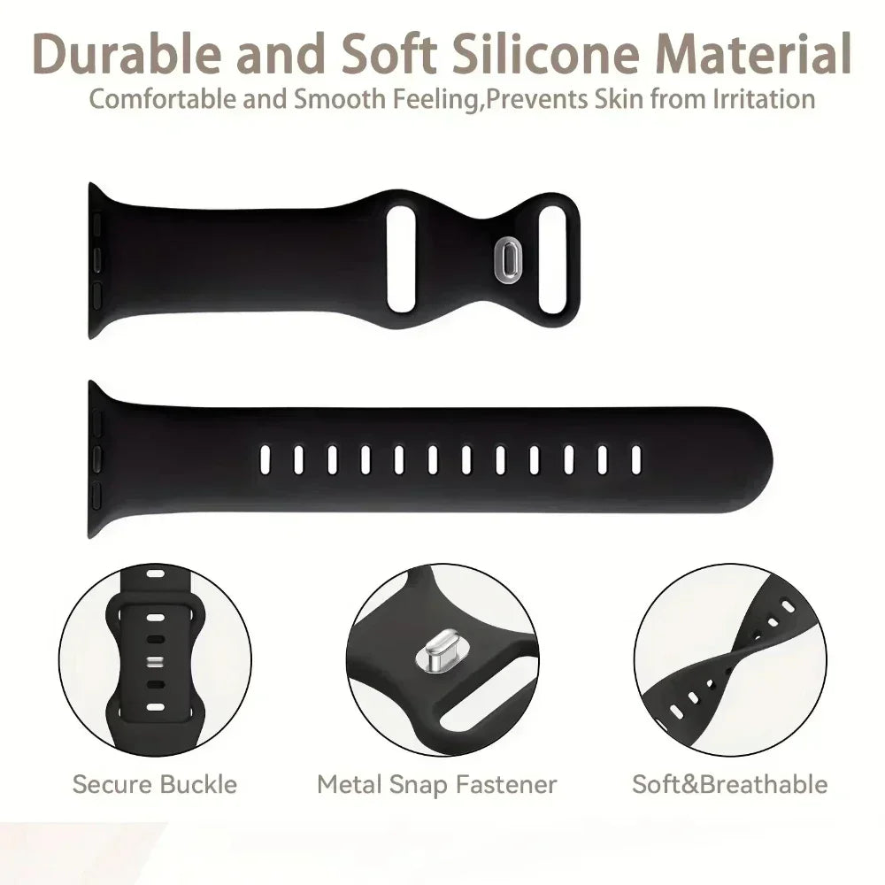 Apple Watch Silicone Strap (40–49mm, All Series)