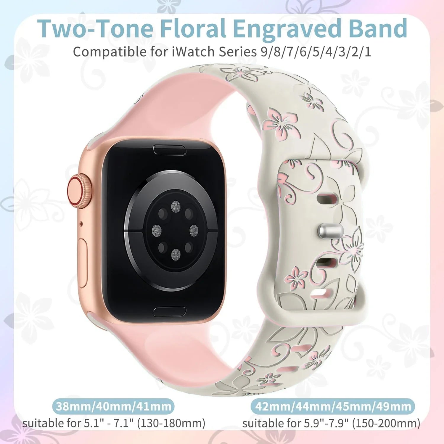 Apple Watch Engraved Silicone Band (40–49mm)