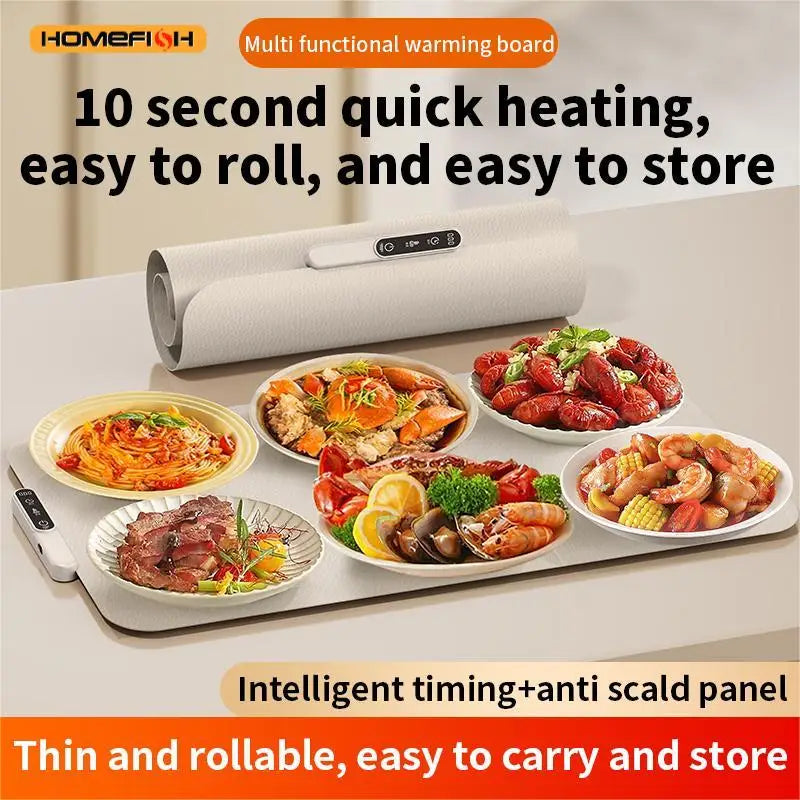 HOMEFISH Silicone Warming Board – Foldable, Waterproof & Oil-Resistant