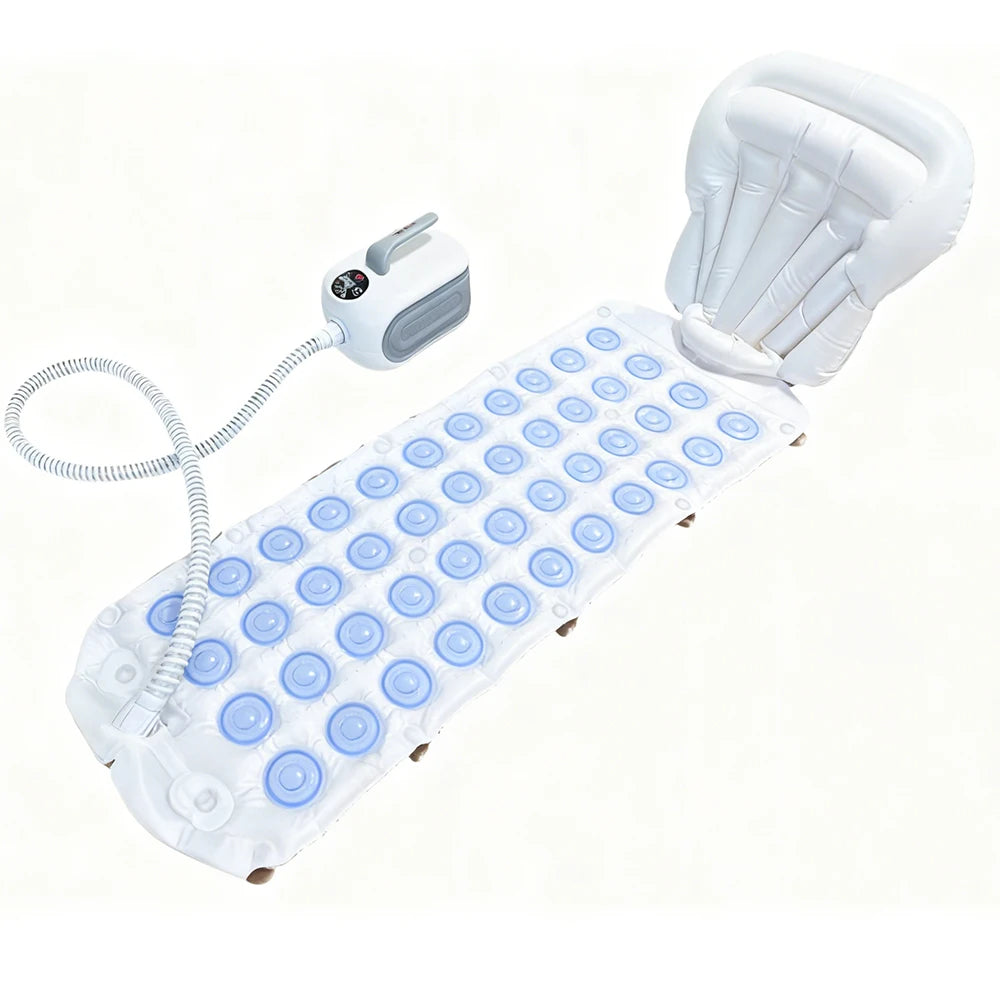 Portable Spa Bubble Bath Massager with Pillow & Anti-Slip Pad