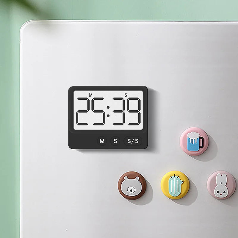 Digital Magnetic Countdown Timer – LCD Large Screen, Mute, Kids & Kitchen Use