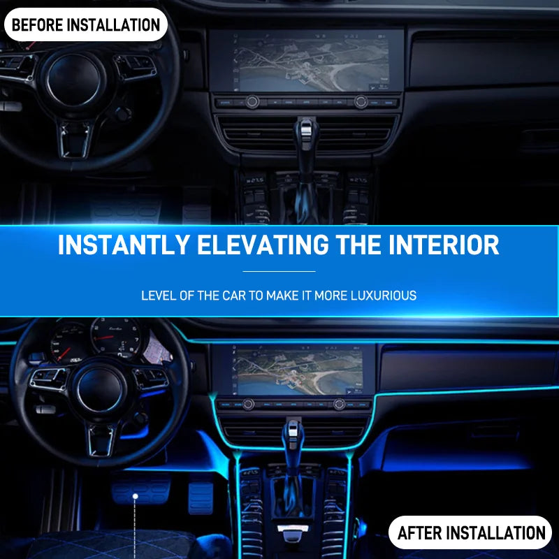 1–5m LED decorative light – flexible neon strip with USB for car, party, and ambient lighting