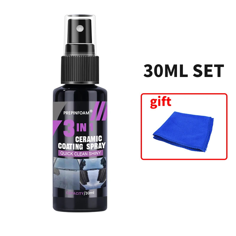 3-in-1 Car Ceramic Nano Coating  Hydrophobic Paint Polish & Protection