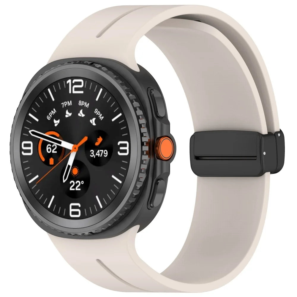 Samsung Galaxy Watch 8 Magnetic Silicone Sport Band (40–44mm, Classic 46mm)