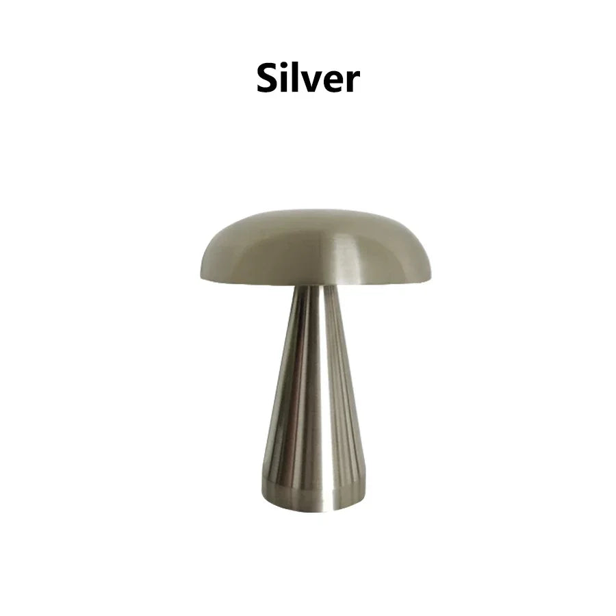 Retro LED Touch Table Lamp – 3 Colors, Rechargeable, Bedside & Outdoor Light