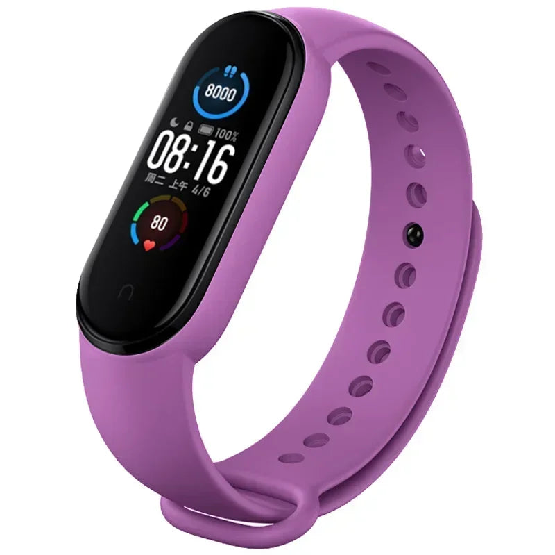 Silicone Watch Strap for Xiaomi Mi Band 3/4/5/6/7 – Replacement Wristband Accessory