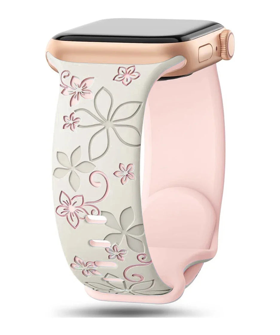 Apple Watch Engraved Silicone Band (40–49mm)